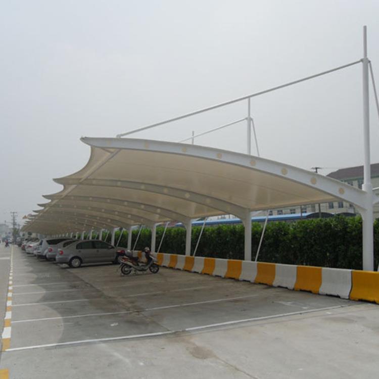 济南膜结构停车棚7字型雨棚张拉膜汽车棚充电桩技术创新科学 - 图0