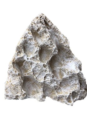 假石头景观石米白色玻璃钢石头仿真工艺酒店园林庭院假山造景摆件