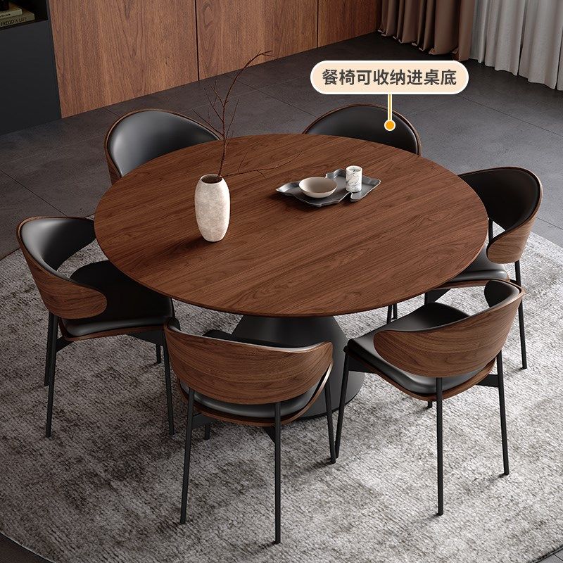 中古风实木餐桌圆形小户型客新款米实木面圆餐桌带转盘,淘宝优惠券,粉丝福利购,淘宝优惠卷