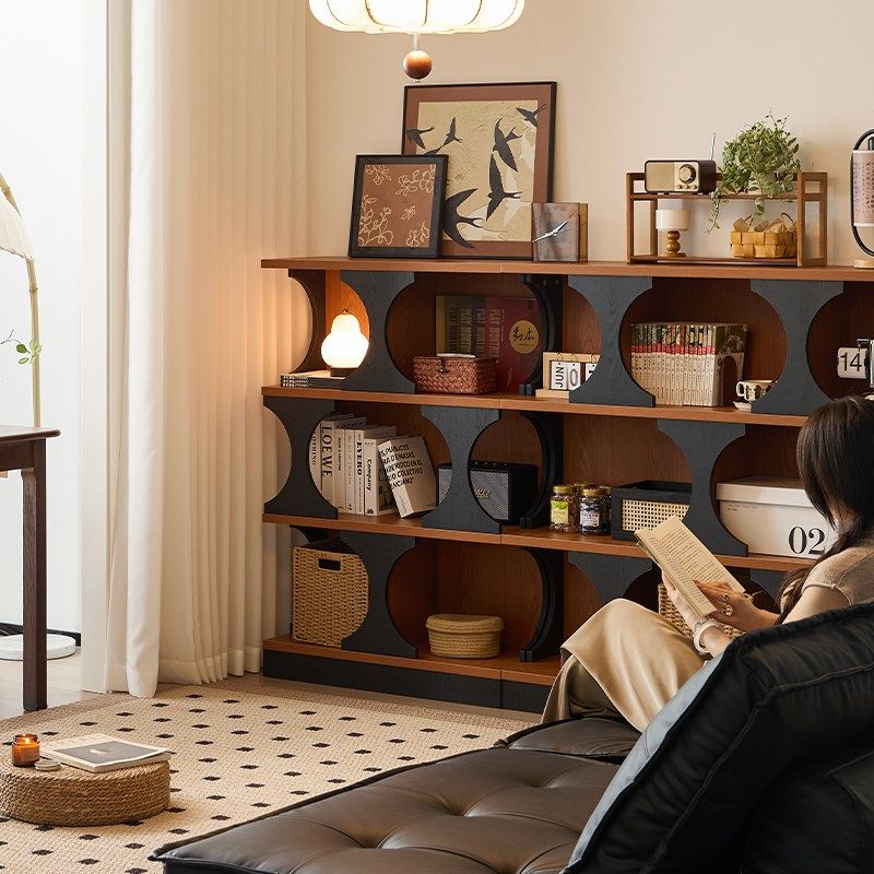 小四陈列柜中古黄杨木色家用书柜矮书架落地异形柜客厅展示柜,淘宝优惠券,粉丝福利购,淘宝优惠卷