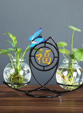 五福临门新房乔迁新居小博古架架饰品客厅桌面玻璃迷你