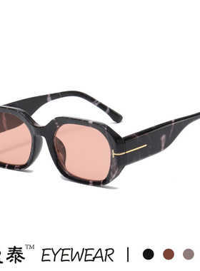 2023新款T字型太阳镜矩形墨镜窄小走秀款眼镜跨境眼镜SUNGLASSES