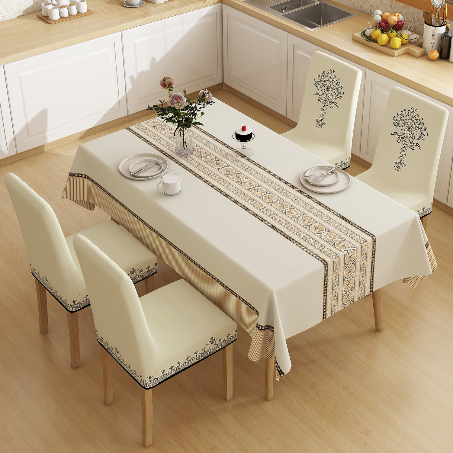 高档餐桌椅子罩桌布防水防油餐椅垫装坐垫靠背连体一体,淘宝优惠券,粉丝福利购,淘宝优惠卷