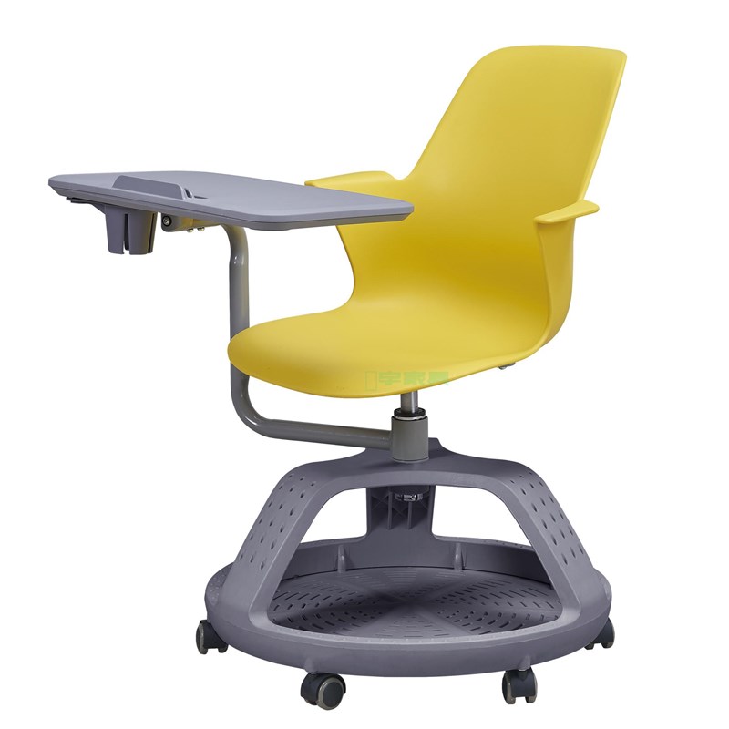 时尚桌椅一体椅培训椅大写字板转椅会议椅智慧教室椅书写记录椅子 - 图2