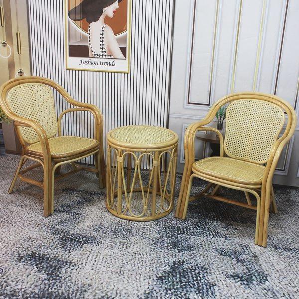 印尼藤编休闲椅家用阳台户外庭院真藤茶桌椅老人靠背椅单人扶手椅,淘宝优惠券,粉丝福利购,淘宝优惠卷