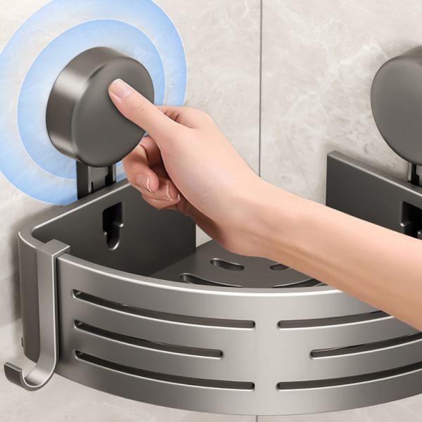 浴室吸盘置物架卫生间三角篮免打孔壁挂式墙角厕所洗漱洗澡间收纳,淘宝优惠券,粉丝福利购,淘宝优惠卷