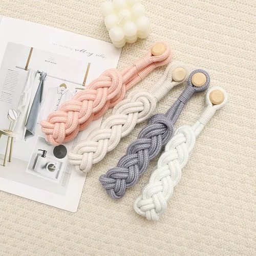 窗帘绑带捆绑奶油风纱帘法式扎束带轻奢高档客厅收拢简约磁吸扣环 - 图2