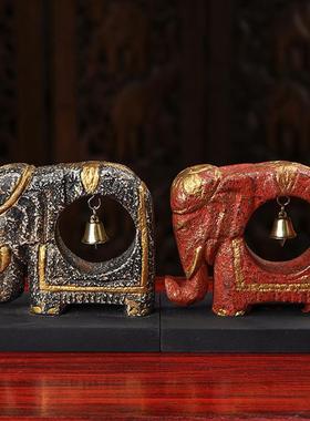 泰国实木装饰工艺品铃铛摆件东南亚泰式餐厅SPA会所酒店专用摆设