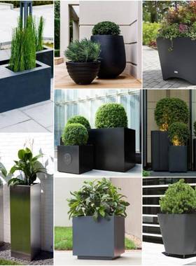 户外花箱不锈钢定制花钵雕塑广场公园景观商业街创意庭院装饰摆件