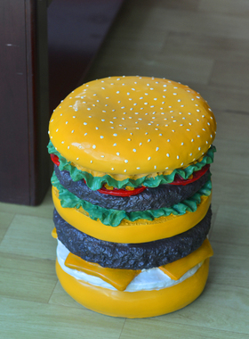 汉堡凳新潮个性汉堡凳子汉堡包模型店铺软装装饰品摆件摄影道具