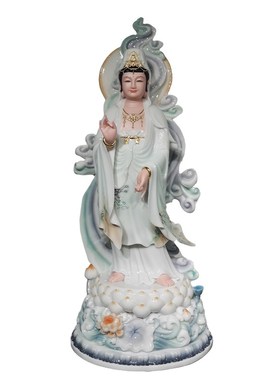 西方三圣阿弥陀佛观音菩萨大势至菩萨西教站像观音佛堂供奉