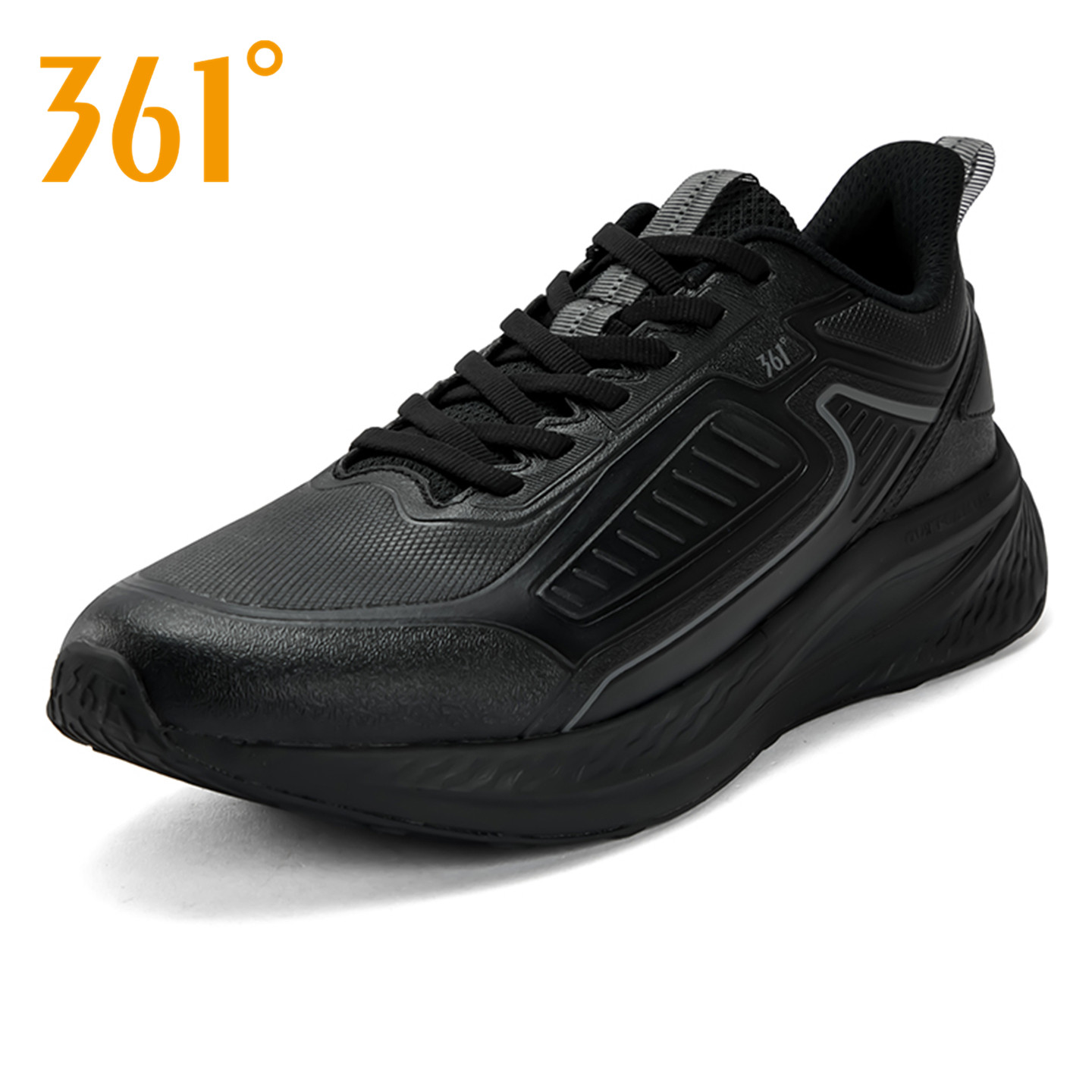 361度男鞋黑色皮面运动鞋秋冬季新款官方正品休闲黑武士跑步鞋子,淘宝优惠券,粉丝福利购,淘宝优惠卷