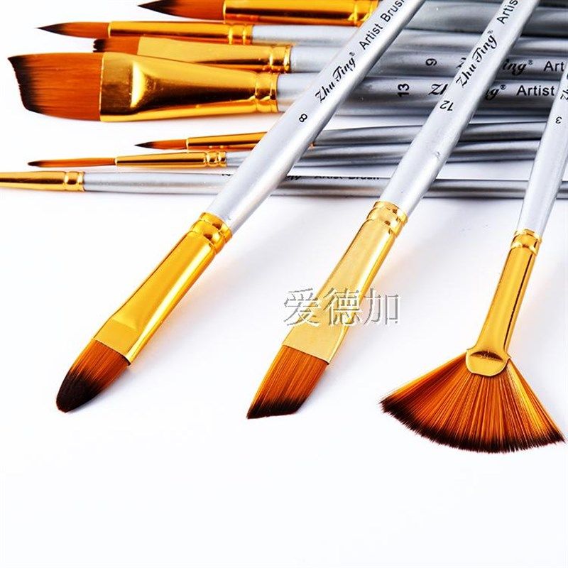 支端尼龙毛水粉笔水彩笔 油画笔 画笔画包装,淘宝优惠券,粉丝福利购,淘宝优惠卷