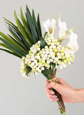 秋色复古束仿真假客厅电视柜样板房餐桌酒店瓶插装饰艺