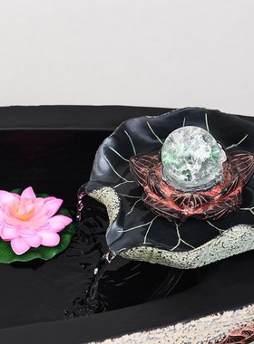 中式假山喷泉流水落地客厅创意水景招财鱼缸装饰业礼品