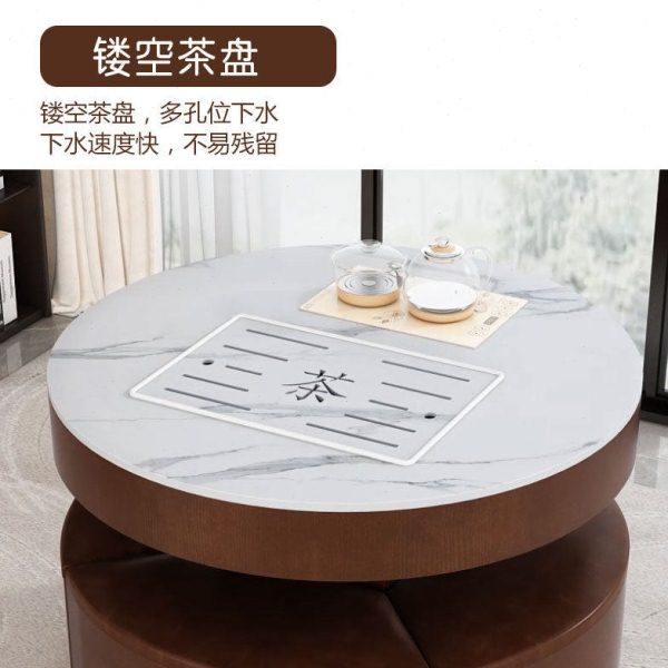 岩板茶台小户型圆形现简约客厅茶几多功能茶桌组合阳台煮茶桌,淘宝优惠券,粉丝福利购,淘宝优惠卷