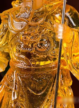 关公艺术摆件《财神》居家摆件关二爷桌面中式琉璃关羽《武财神》