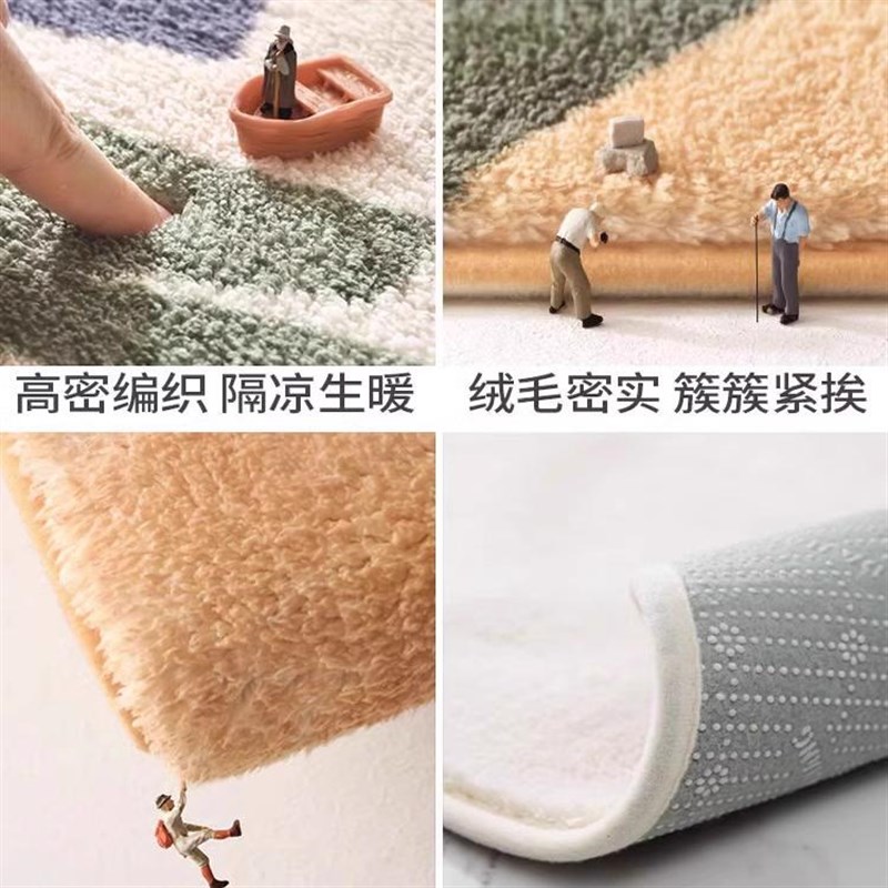 卡皮巴拉可爱异形床边毯卧室儿童房地毯床前床下地垫飘窗垫子新款 - 图3