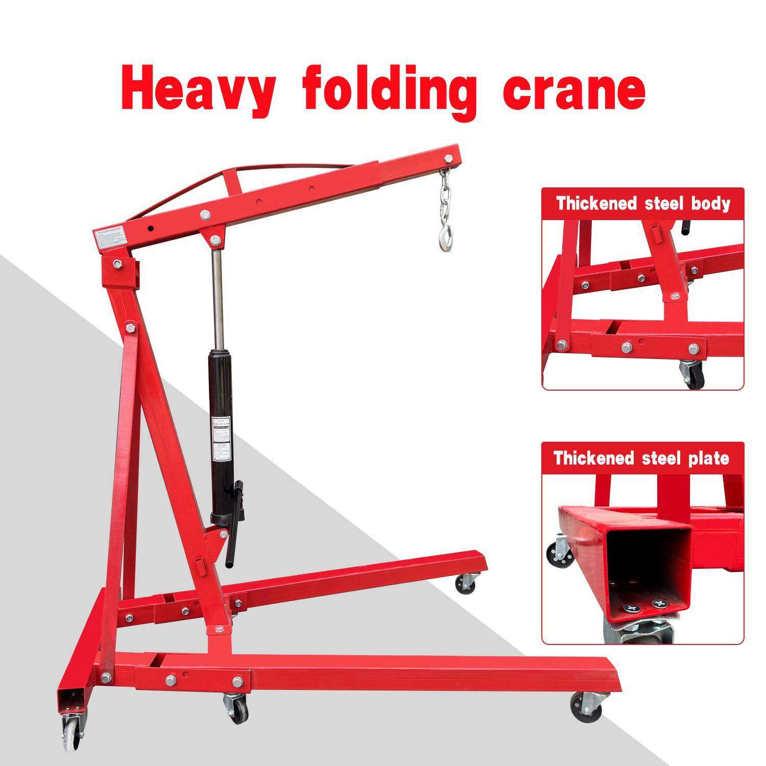 厂家汽修移动液压吊机四档调节小吊机可伸缩折叠式引擎提升机,淘宝优惠券,粉丝福利购,淘宝优惠卷