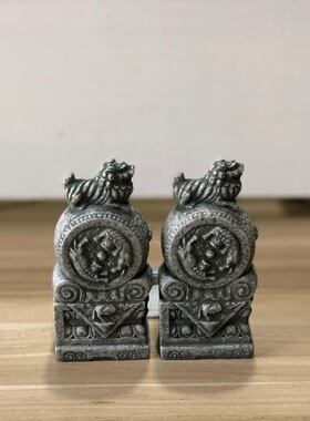 结婚装饰小摆件石狮子新婚礼物订