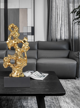 现货速发a新中式太湖石造型抽象摆件客厅办公室酒店玄关造景艺术