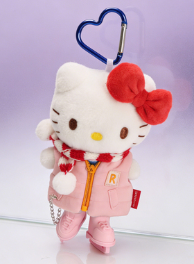 滑冰正版hellokitty包包挂件毛绒公仔钥匙扣小玩偶书包挂饰哈喽kt