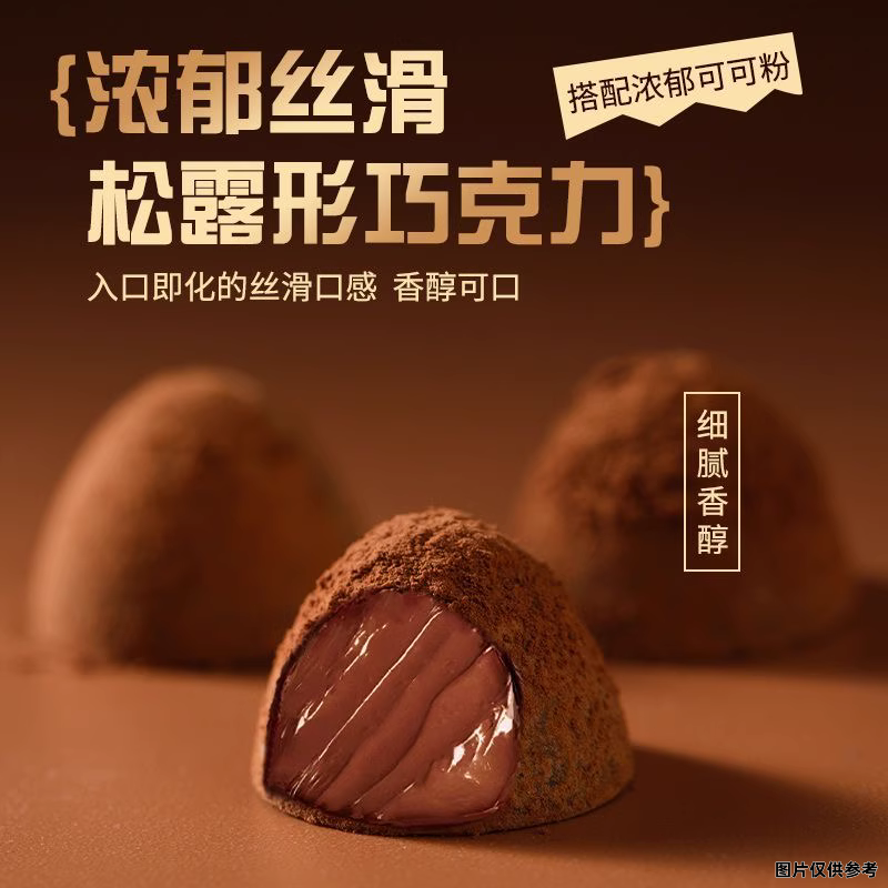 馋小赖松露形巧克力喜糖元旦圣诞节日糖果伴手礼盒装（代可可脂）,淘宝优惠券,粉丝福利购,淘宝优惠卷