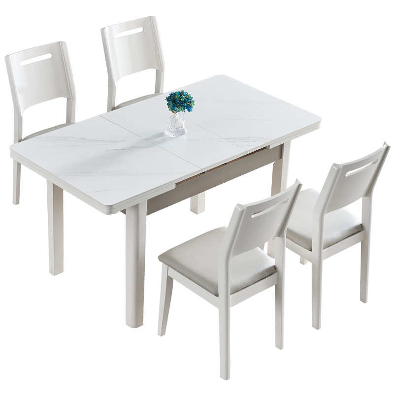 餐桌椅实木岩板家用小户型伸缩现代带电磁炉饭桌子,淘宝优惠券,粉丝福利购,淘宝优惠卷