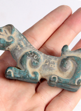 古董古玩收藏铜器秦虎符兵符信物陵阳虎符国宝案手把件镇纸镇尺