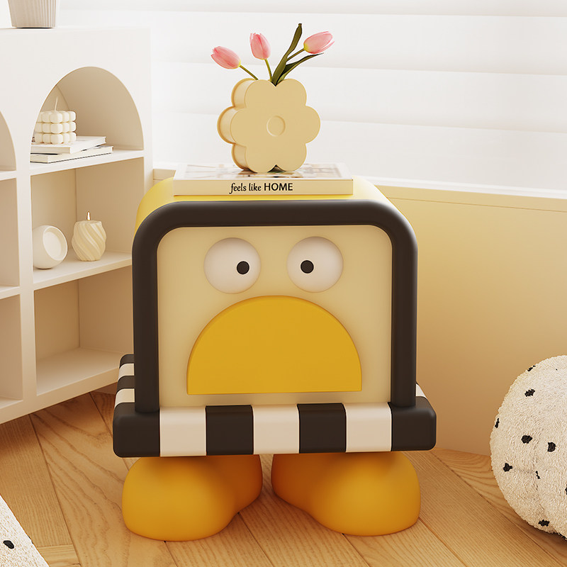爱鸭家用换鞋凳客厅茶几旁卡通儿童小矮凳玄关艺术小型椅子,淘宝优惠券,粉丝福利购,淘宝优惠卷
