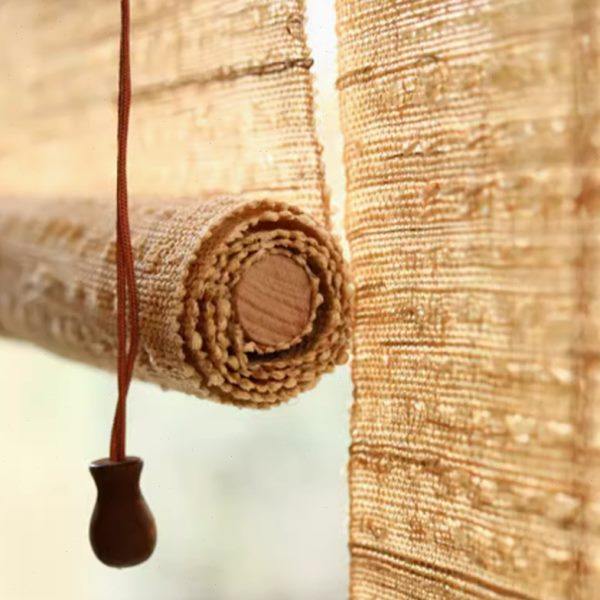 阳台窗帘免打孔阳光玻璃房遮光屏风遮阳帘茶室卷帘苎麻隔断帘布料,淘宝优惠券,粉丝福利购,淘宝优惠卷