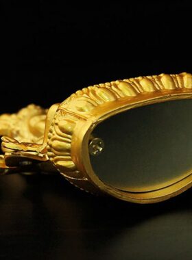 观自在民族风画像车载镀金文殊小形像可装zang汽车迷你像摆件