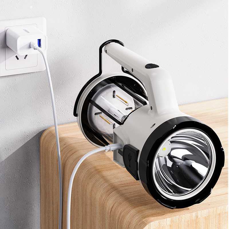 New cross-border outdoor flashlight multi-function portable light LED long battery life large floodlight emergency portable work light