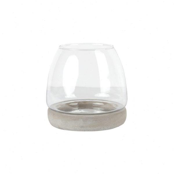 新款创意水培玻璃圆形花瓶水泥底混搭草菇型水培植物透明花器鱼缸,淘宝优惠券,粉丝福利购,淘宝优惠卷