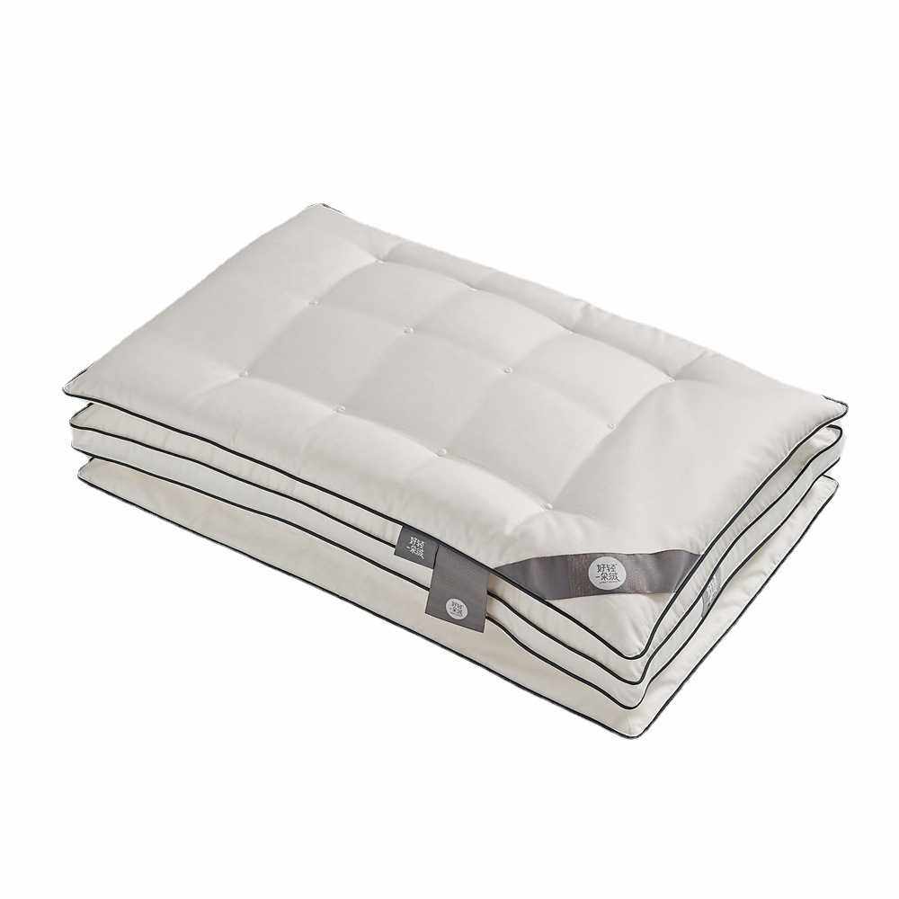 3-Layer高端三合一蚕丝羽绒枕 100支全棉柔软蓬松低软白鹅绒枕头,淘宝优惠券,粉丝福利购,淘宝优惠卷