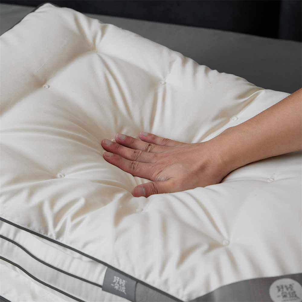 3-Layer高端三合一蚕丝羽绒枕 100支全棉柔软蓬松低软白鹅绒枕头,淘宝优惠券,粉丝福利购,淘宝优惠卷