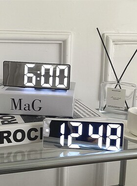Smart LED Clock Bedside Digital Alarm Clocks Desktop Table E
