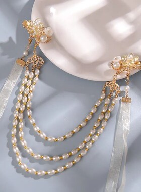 Pearl Tassel Hairpins Chinese Hanfu Hair Accessories For Wom