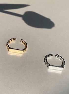 Chain ring female simple square piece opening adjustable ind