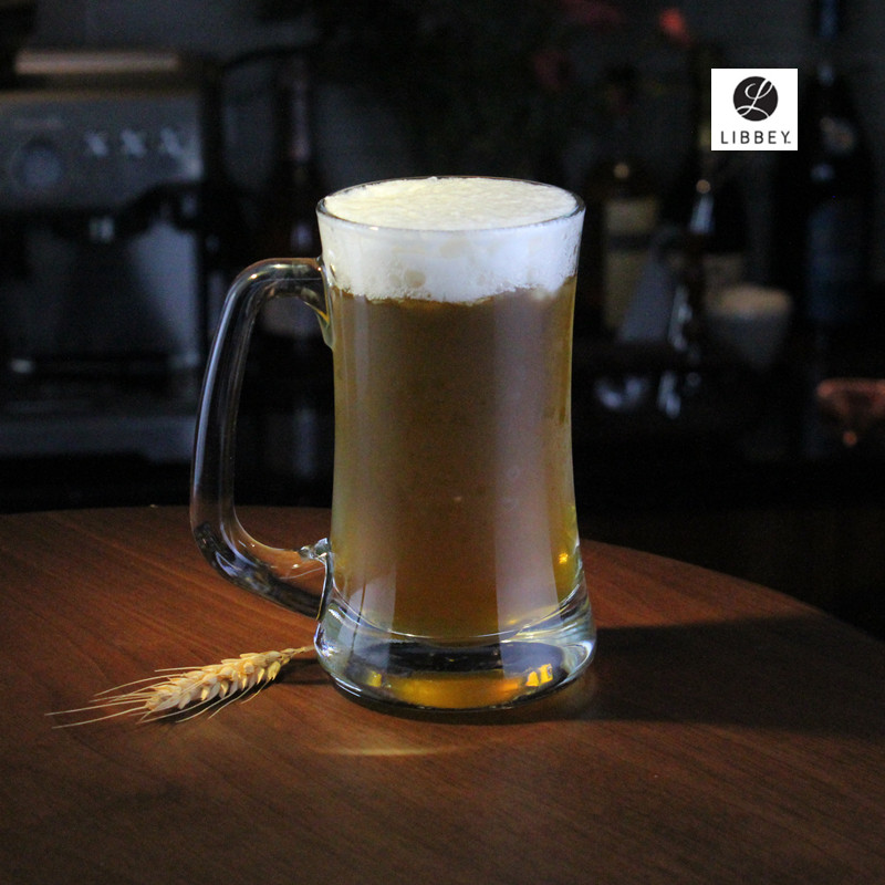 Libbey利比无铅玻璃啤酒杯进口C带把手啤酒杯把杯加厚慕尼黑扎啤 - 图1
