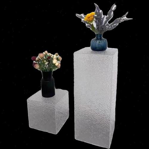 石头纹亚克力展示台底座装饰品流水台橱窗陈列台置物摆台模特地台 - 图3