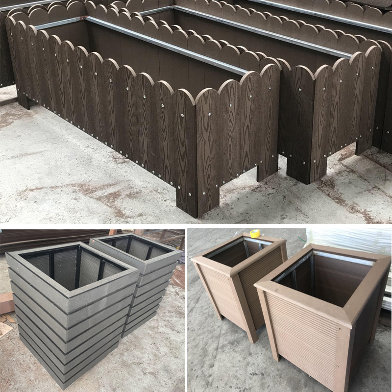 塑木条户外凉亭i葡萄架实心凳条椅条木塑方通塑木栅栏围栏墙板花 - 图1