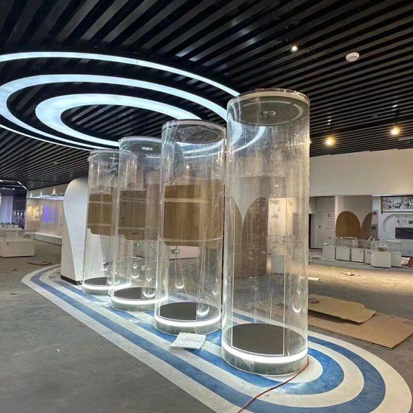 圆柱形透明展示桶细长型水桶大号特大防水测试桶塑料超深水桶加高,淘宝优惠券,粉丝福利购,淘宝优惠卷