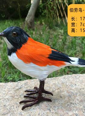 仿真鸟类动物标本黄鹂绿鸠啄木鸟伯劳鸟麻雀挂燕羽毛鸟类装饰摆件