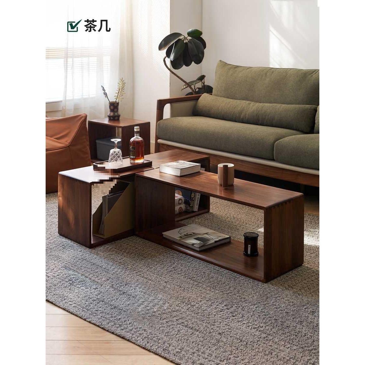 S&W实木自由组合格子柜简易书柜落地客厅隔断柜储物柜书架书房置,淘宝优惠券,粉丝福利购,淘宝优惠卷