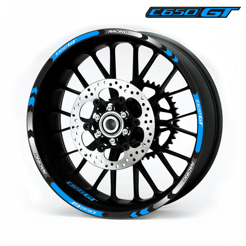 摩托车5寸钢圈贴宝马/C650 GT轮毂贴纸/内框轮圈贴花 内轮框贴花 - 图2