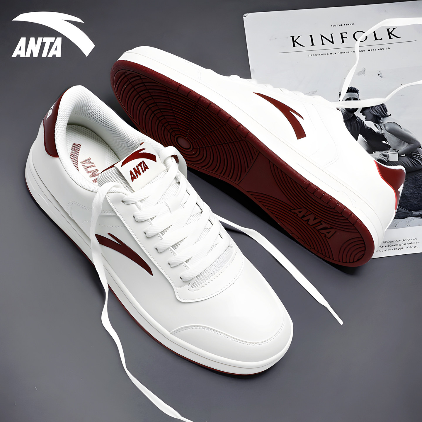 安踏板鞋男款青少年鞋子男鞋春季新款官方正品白色男士运动休闲鞋,淘宝优惠券,粉丝福利购,淘宝优惠卷