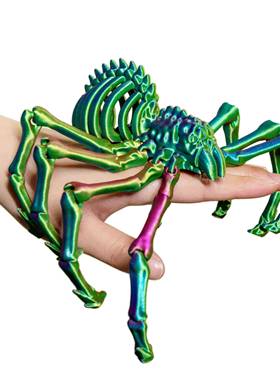 3d打印地狱骨架狼蛛关节可活动仿真蜘蛛创意模型网红儿童玩具摆件