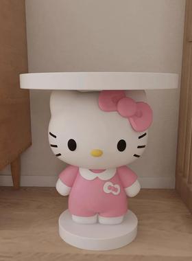 Hello Kitty猫咪沙发电视柜旁边几床头落地凯蒂猫装饰品乔迁摆件