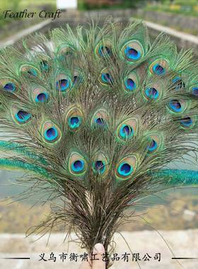 家居客厅摆设纯天然真孔雀羽毛翎尾DIY饰品婚庆花瓶装饰品孔雀毛